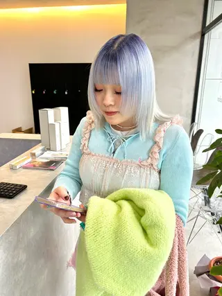 ミディアム カラー mood tatemachiのヘアスタイル