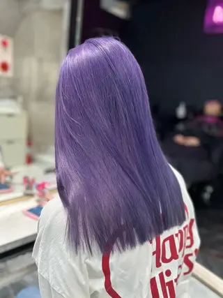 セミロング カラー パーマ ヘアアレンジ メンズ キッズ レイヤー×ハイトーン / mihana🪐のヘアスタイル