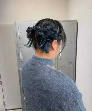 ミディアム ヘアアレンジ ブリーチ/アレンジ 天満/chihiroのヘアスタイル