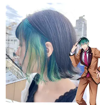 ショート カラー GARU-ガル-所属・TSUNO🦖 派手髪/オタク美容師のヘアスタイル