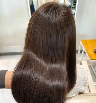 セミロング カラー 青手木 花寧のヘアスタイル