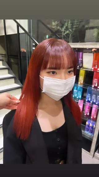 ミディアム 暖色ｶﾗｰ/ﾚｲﾔｰ ｶｯﾄ/Yunaのヘアスタイル