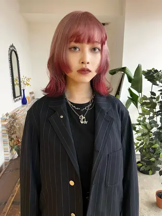 ミディアム カラー 🩷ハイトーン透明感 レイヤー🩷ユリカのヘアスタイル