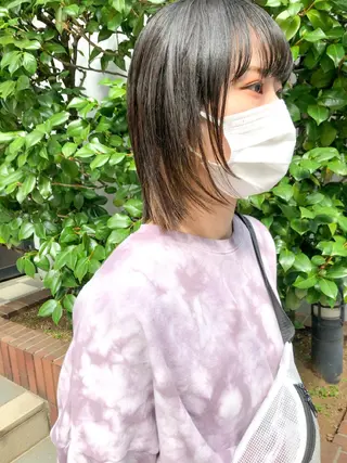ミディアム カラー 長井 美佳のヘアスタイル