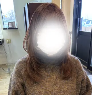 ミディアム カラー ルプラボウ/豊川/ レイヤー/サクラのヘアスタイル