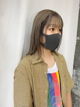 ミディアム カラー Piaコータロー ハイトーン&‪ボブのヘアスタイル