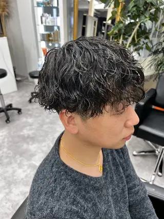 パーマ メンズ 笹江 瑞穂のヘアスタイル