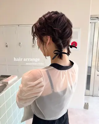 ヘアアレンジ 広島/ヘアセット /ベージュ/わかなのヘアスタイル