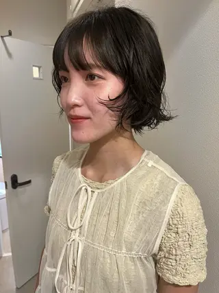 ショート パーマ GO TODAY シェアサロン 表参道Flos店所属・nishi fuyumiのヘアスタイル