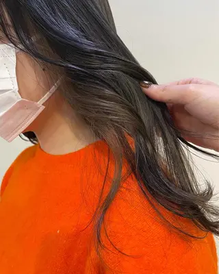 ロング カラー silo所属・silo MOKA 顔周りカット🦦のヘアスタイル