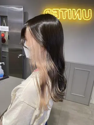 カラー ロング ハイトーン 横浜💞ミオのヘアスタイル