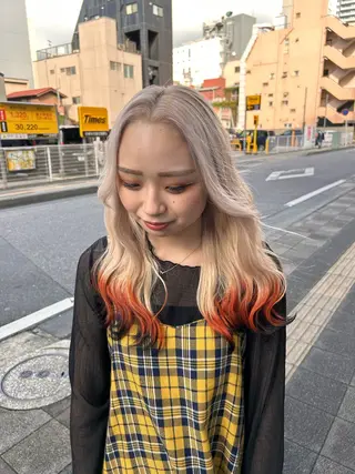 ミディアム カラー stylist 大須賀 裕矢のヘアスタイル