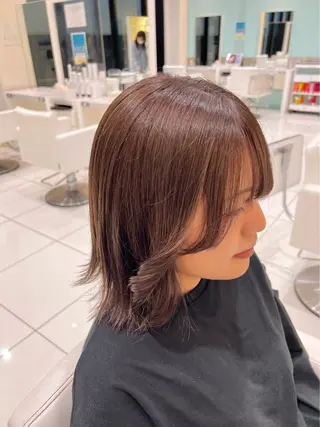 ミディアム カラー 透明感カラー/ベージ ュ/HIKARU🌿のヘアスタイル