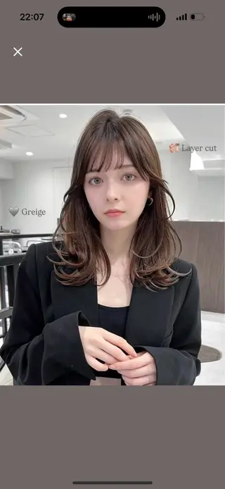 ミディアム 🎀 うる艶透明感 カラー / 錦糸町のヘアスタイル