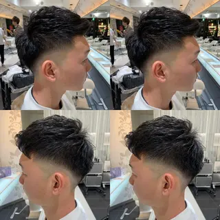 ショート パーマ メンズ 赤み消しカラー /透明感カラー 上長のヘアスタイル