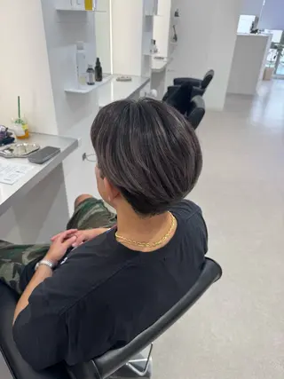 ショート カラー メンズ ブリーチ/艶カラー 💎koharu💎のヘアスタイル