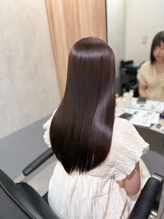 ロング ioeわかめようじ/ 縮毛矯正/髪質改善のヘアスタイル