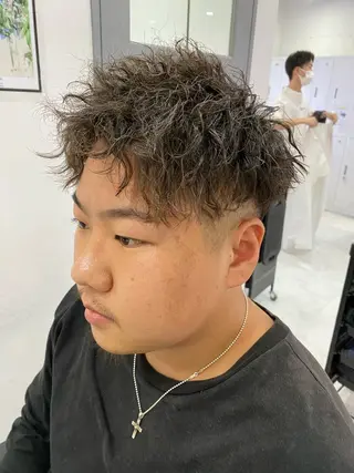 ミディアム パーマ メンズ 🟣メンズパーマ 川端 永遠🟣のヘアスタイル