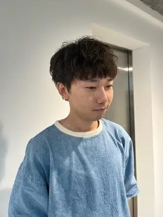 ショート パーマ メンズ 🏆メンズヘア特化 🥇代表りんぺーのヘアスタイル