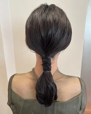 ミディアム ヘアアレンジ サソウ ユリエ🥥のヘアスタイル