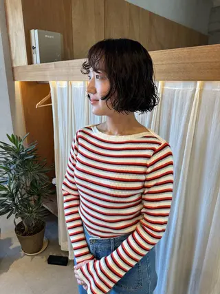 ショート カラー パーマ レイヤー/ボブパーマ /垢抜け/タクミのヘアスタイル