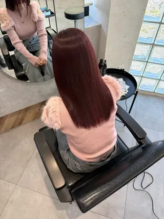 セミロング 柴田樹/大人可愛い 艶髪カラー/髪質改善のヘアスタイル