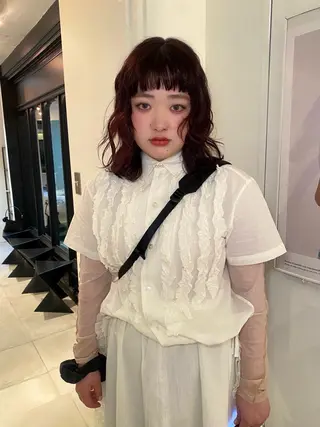 ロング 落合 智登世/ カラーモデル募集中のヘアスタイル