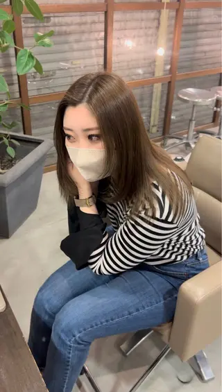 セミロング カラー KNACK 天王寺美容室のヘアスタイル