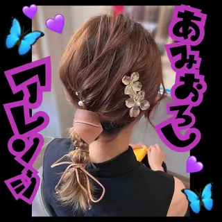 セミロング ヘアアレンジ Neo hair 谷町9丁目店所属・J (ジュリ)のヘアスタイル