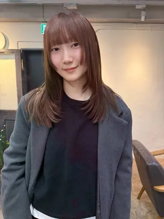 ミディアム カラー 森貴裕/ベージュ/ パーマ/オリーブのヘアスタイル