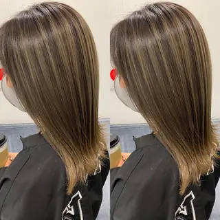 セミロング カラー ヘアアレンジ 🌻Insta指名 NO.1🌻Shoのヘアスタイル