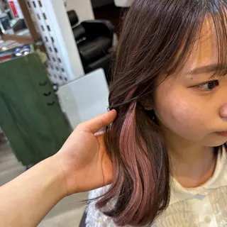 ミディアム 🎀ハイトーン/ 艶カラー/夕月🎀のヘアスタイル