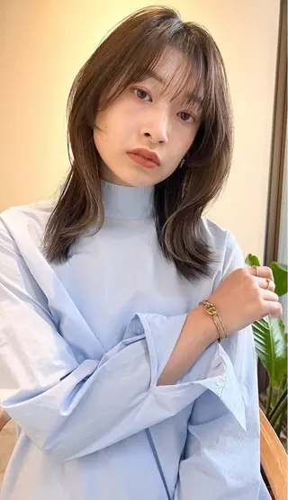 ミディアム カラー ヘアアレンジ 美髪矯正🫧/ 吉田こうすけのヘアスタイル