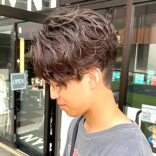 ショート パーマ メンズ メンズヘア特化 崎田 成人のヘアスタイル