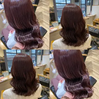 ミディアム カラー 艶カラー/韓国顔周り 🎀mamiのヘアスタイル