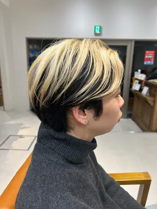 カラー メンズ 山﨑 燦人のヘアスタイル