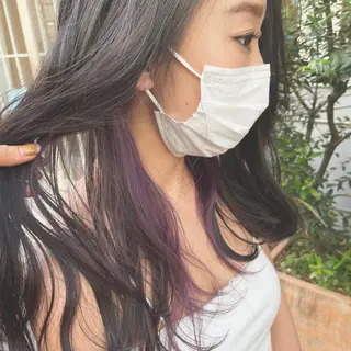 セミロング カラー ヘアアレンジ ハイトーンピンク🍑 ブリーチ🍑RINAのヘアスタイル