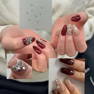 ネイル 𝙉𝙖𝙤🍓꒦꒷ Y2K / 韓国風のネイルデザイン