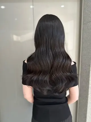 ロング カラー ブリーチなし透明感 ×縮毛矯正🤍ユウのヘアスタイル