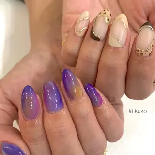 ミディアム ネイル Chipieee Ikukoのネイルデザイン