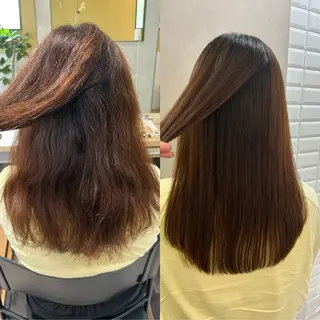 ロング パーマ hub hair レイヤー/透明感のヘアスタイル