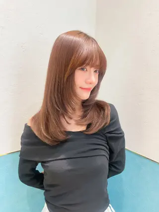 ミディアム 韓国レイヤー 🧸🤍ちずみのヘアスタイル