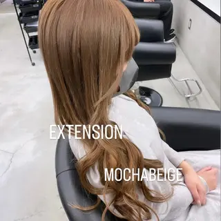 ロング カラー エクステ🩵ブリーチ 韓国ヘア🩵KAEのヘアスタイル