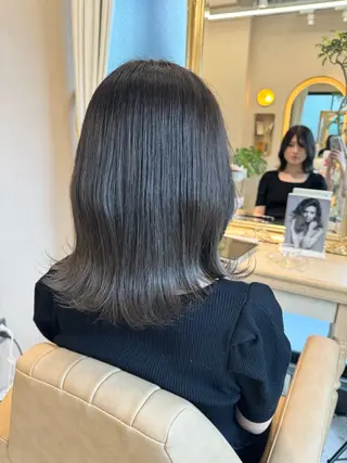 ミディアム カラー レイヤーカット/髪質 改善/矯正🤍吉田のヘアスタイル