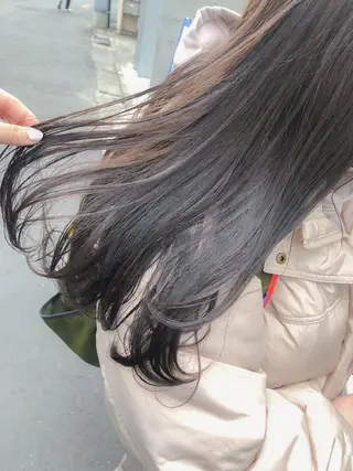 ロング カラー rii-🩰 トレンド韓国ヘアのヘアスタイル