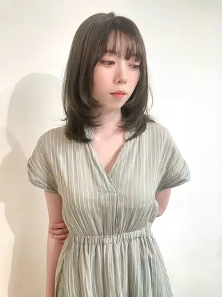 セミロング カラー ✂️似合わせの魔術師 石田一樹✂️のヘアスタイル