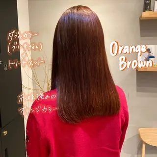 セミロング カラー 暖色艶color / ボブ🦩Rioのヘアスタイル