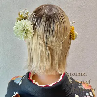 ミディアム ヘアアレンジ charm《銀座》 ヘアセット/縮毛矯正のヘアスタイル