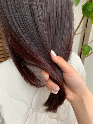 セミロング カラー putri 川邉 優花のヘアスタイル