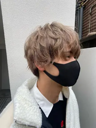 ショート カラー メンズ satsuki 暖色・ブラウンカラーのヘアスタイル